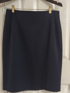 Jones New York 100% Wool Dark Blue Pencil Skirt